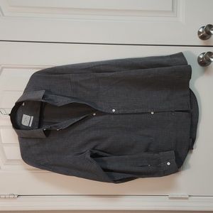 XL button down grey women's shirt